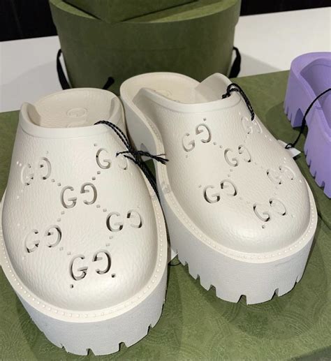 gucci kids crocs|Gucci platform Crocs.